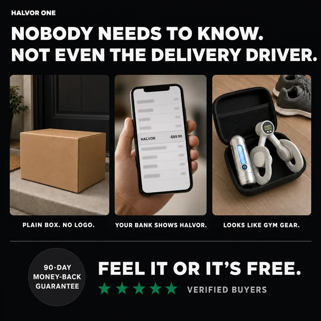 Discreet delivery, neutral billing and 90-day money-back guarantee