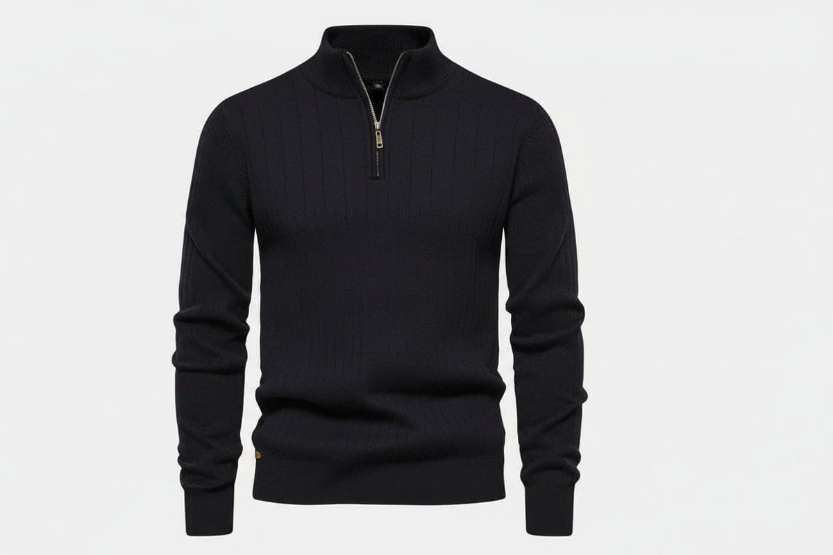 Zip Classic Knit Sweater