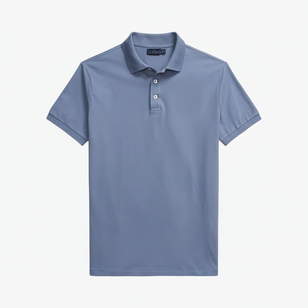 Custom Slim Fit Stretch Mesh Polo Shirt