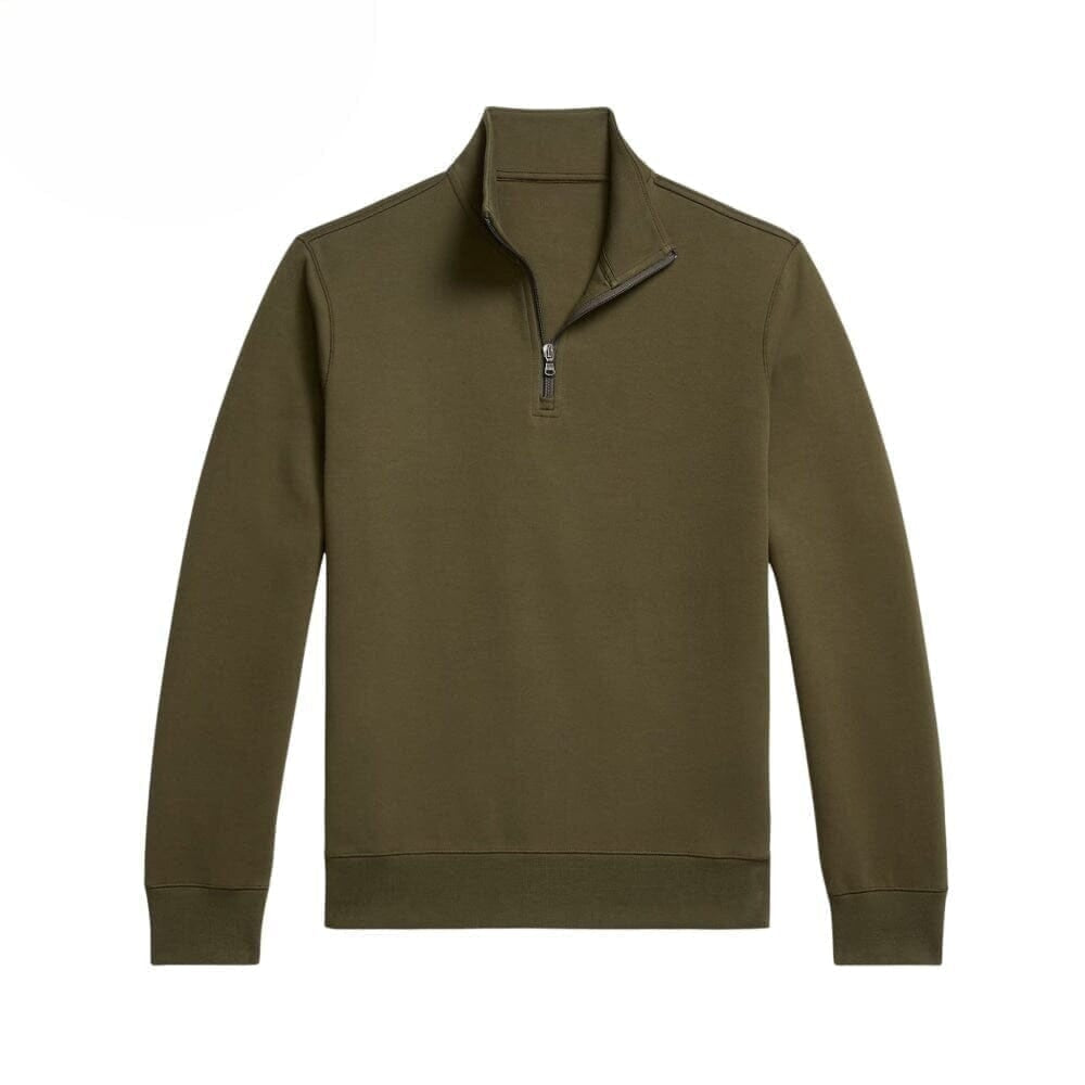 Double-Knit Mockneck Pullover
