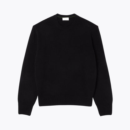 Carded Wool Crew Neck Sweater