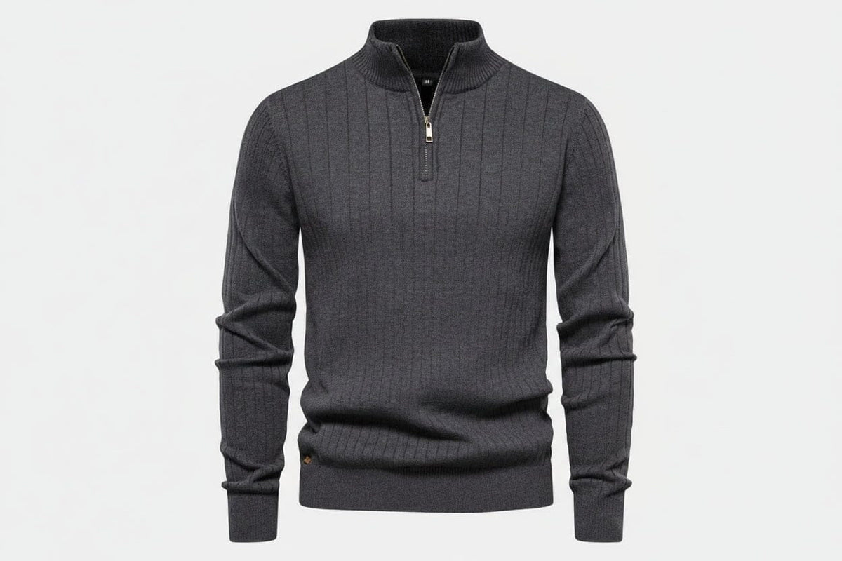 Zip Classic Knit Sweater