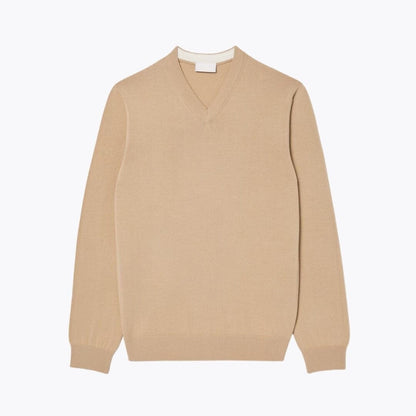 Monochrome Cotton V-Neck Sweater
