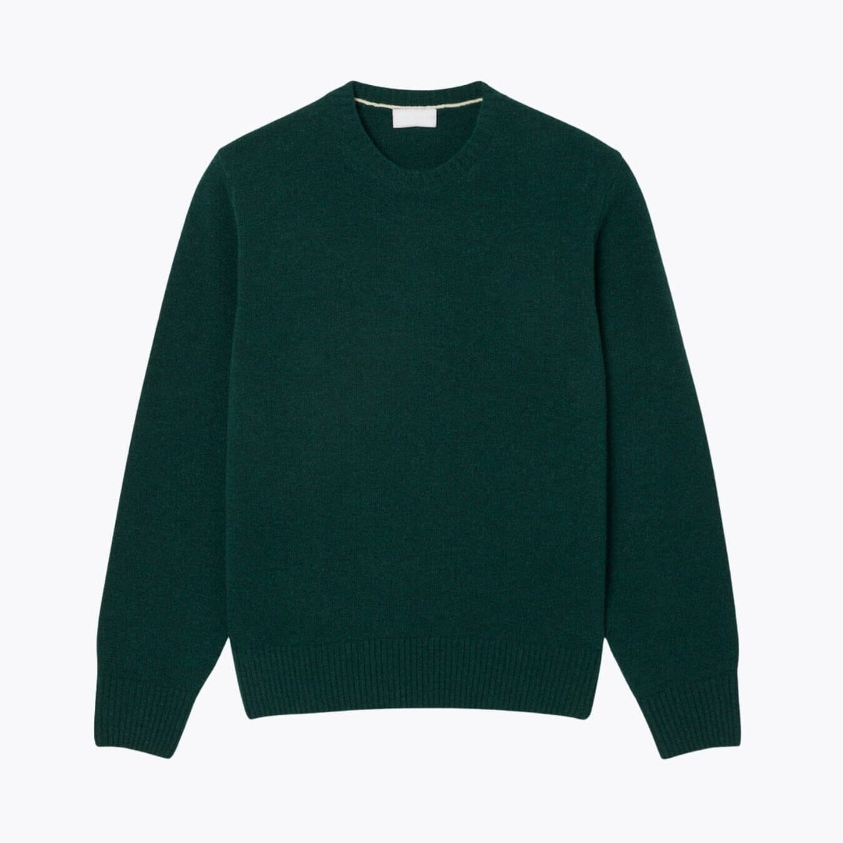 Carded Wool Crew Neck Sweater